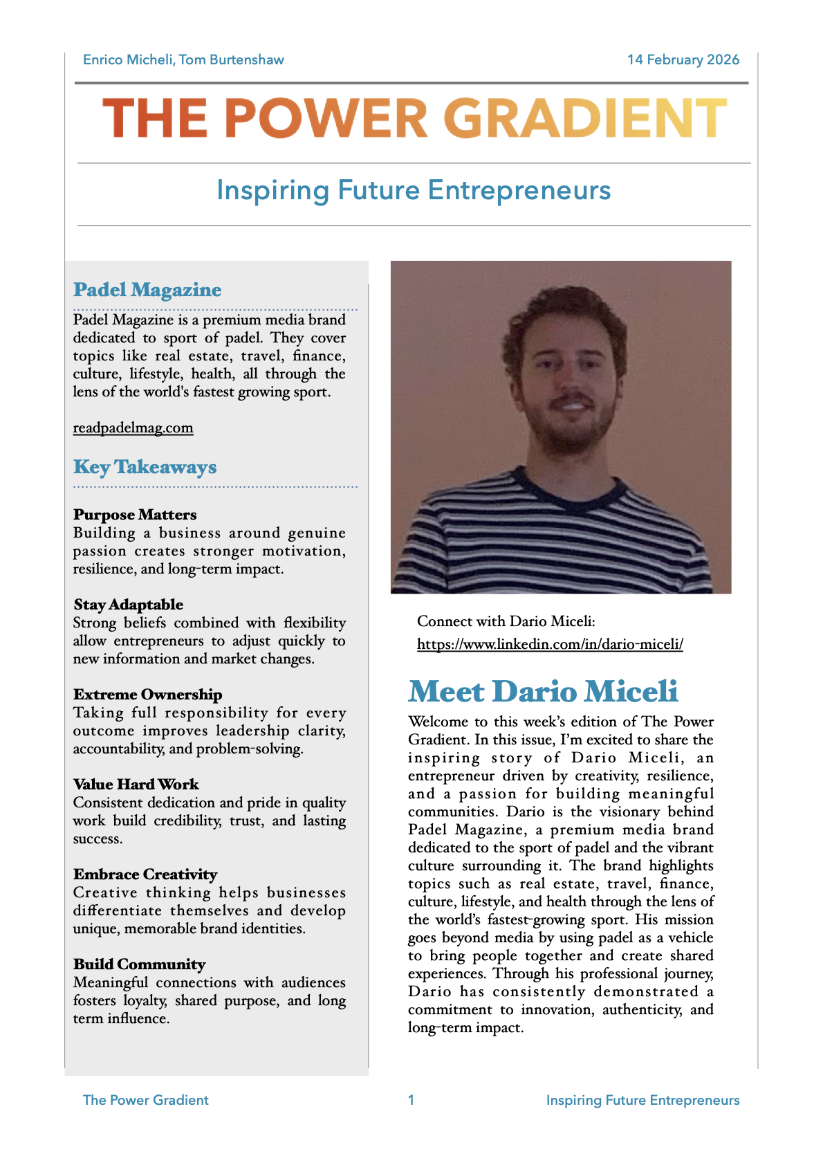 Page 1 of The Power Gradient - Week 48